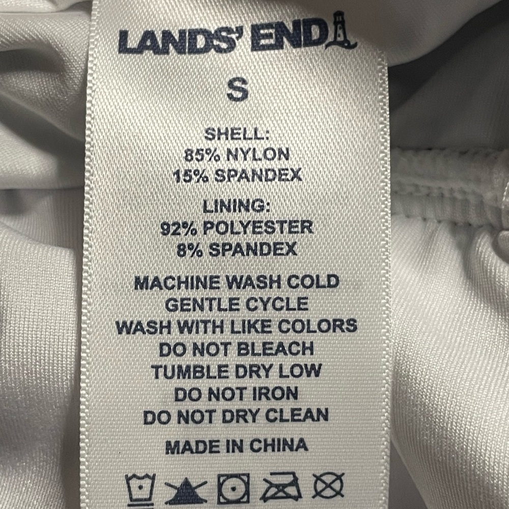 Lands' End Black and White  One Piece Swimsuit Women Size Small - Picture 5 of 8
